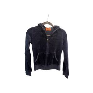 Y2K Juicy Couture navy velour jacket with J zip